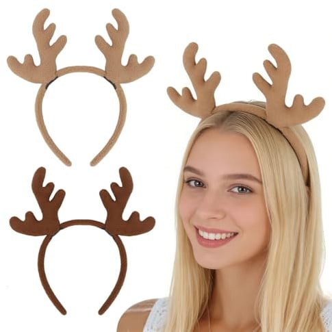 Xanthelle Reh Haarreif, Reh Kostüm Damen & Rentier Kostüm, Geweih Haarreif Mit Tier Ohren Für Halloween & Weihnachten Damen Kostüm