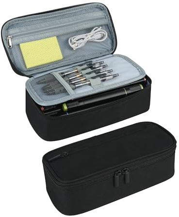 IVODZKFV Federmäppchen groß mit 5 Fächern, geräumiges Mäppchen Teenager, praktisches Federmäppchen Jungen und Federtasche Jungen, funktionales Etui Schule, Unisex Stifteetui in Schwarz