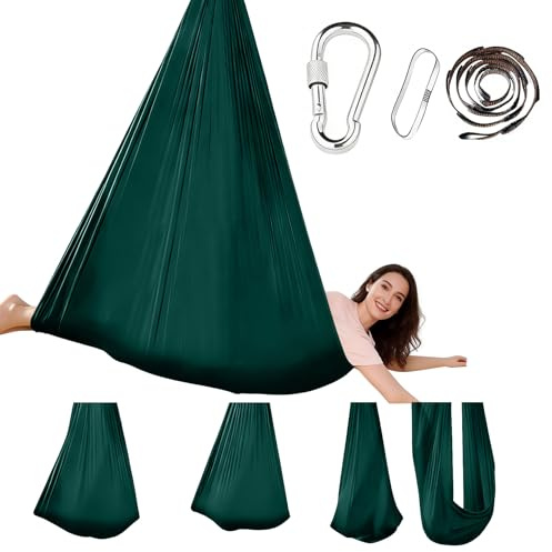 Forbabe Aerial Yoga Hängematte Set, 280 x 150 cm Yoga Schaukel für Home Studio Fitness Belastbar bis 200kg für Training Dehnung