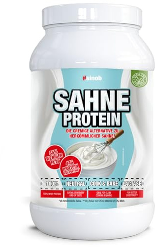 #sinob Protein Sahne 600 g | Zum Kochen & Backen | 75% Eiweiß | 75 % Eiweiß | Zum Kochen & Backen | Neutraler Geschmack