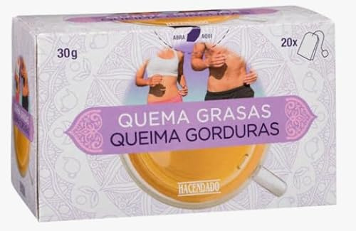 Infusione Brucia Grassi, Tè alle Erbe Aromatiche, Senza Caffeina, 20 Bustine da 30g, Naturale, pack 5