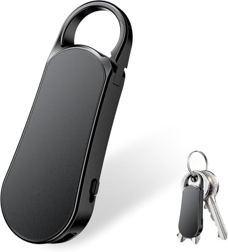 32GB Ponovo Diktiergerät im Schlüsselanhänger-Design mit Metallgehäuse, EIN-Tasten-Bedienung, 1536kbps Hi-Fi-Audio und Sprachaktivierung – Ideal für Interviews und Meetings