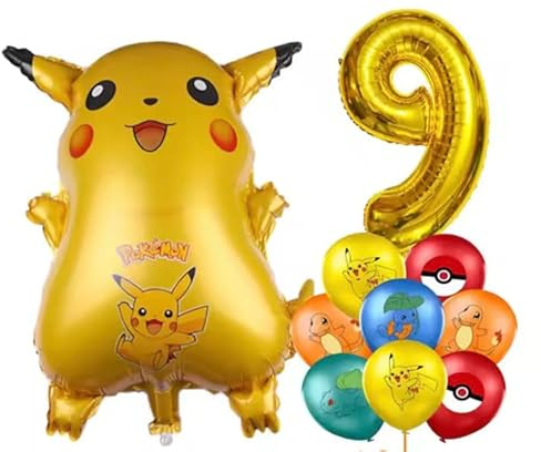Pokémon Zahlen-/Zahlenballons | 15+ Jahre | Pikachu | Neun