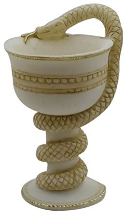 greekartshop Kelch der Hygieia, griechische Göttin der Gesundheit, Symbol der Apotheker, Becher/Kelch mit Schlange