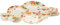 CreaTable, 21133, Serie MODERN FLORAL, Geschirrset, Kombiservice 16 teilig, Steingut, Rot