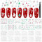 24 Blatt Weihnachten Nagelsticker Selbstklebend Nagelaufkleber 3D Nagel Kunst Design Aufkleber mit Pinzette für DIY Nagel Art Dekorationen