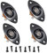 Jiayouy 4Pcs 1/4 inch Output Jack Socket Plate with Screws for Fender Strat Stratocater Electric Guitar Replacement Parts Black