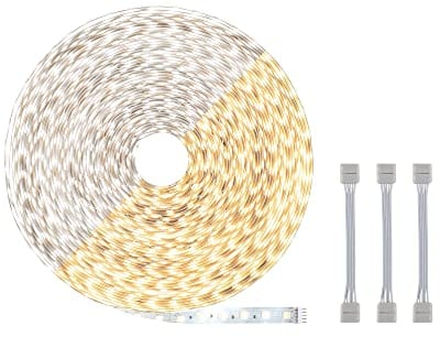Paulmann 71041 LED Stripe MaxLED 500 Tunable White inkl. Adapterkabel 20m Tunable White IP20 incl. 1x72 Watt dimmbar Silber Kunststoff 2700 K