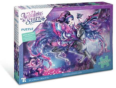 Nebulous Stars Glitzer-Puzzle Eclipsia & Pferd, 1000 Teile, ab 8 Jahre