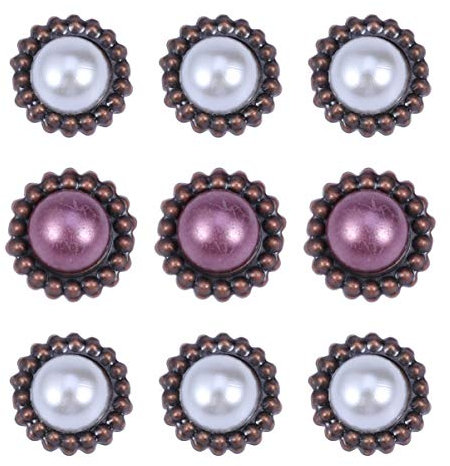 Ciieeo Brads Basteln Scrapbooking Mini 20 Pcs Perle DIY Vintage Metal Papierverschluss für Album- Scrapbook Dekorationen (Gemischte) Metall Brads Verschluss Scrapbooking