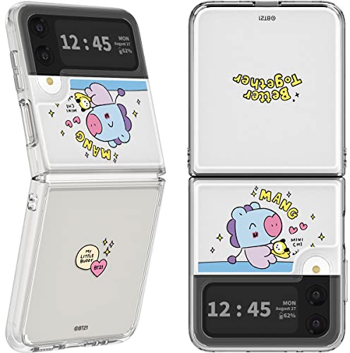 BT21 Entworfen für Galaxy Z Flip 4 Hülle (2022), offizielles Merchandise-Produkt, My Little Buddy transparente Handyhülle, MANG
