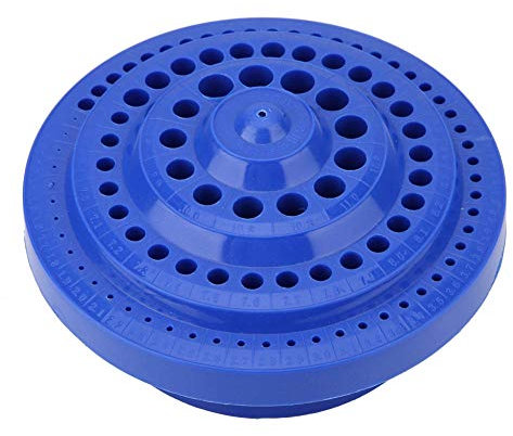 Agatige Boîte de rangement de perceuse, 1-13mm forme ronde en plastique dur foret en plastique dur organisateur étui de rangement support, 100 pcs Trous Porte-foret pour bricolage Ongles