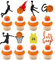 Arthsdite 24 Stück Basketball-Cupcake-Topper Basketball-Thema Sportball Cupcake Picks Babyparty Basketball Sportspieler Thema Geburtstag Party Kuchen Dekorationen Zubehör