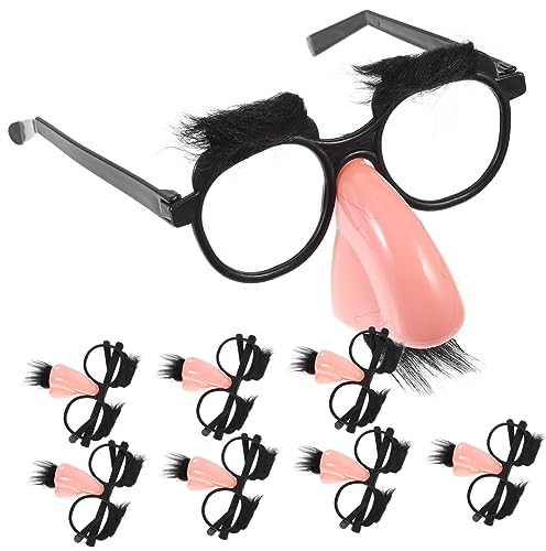 EXCEART 8 Stück Schwarze Schnurrbart-Brille Lustige Party-Brille Verkleidungsbrille Mit Schnurrbart Party-Brille Mit Schnurrbart Kreativer Bart Und Brille Kostüm-Nasen-Requisiten