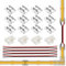 FCOB COB 8mm 0.31in Connector Kit 14pcs Transparent Connector 4pcs L-Shaped Connector 4pcs 15cm langes 20AWG Verlängerungskabel für spaltfreies Löten und FCOB 2pin Einfarbiger Streifen Eckverbindung