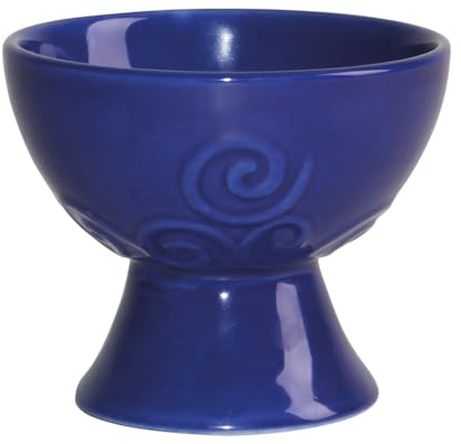 Räucherkelch Helena blau, Räuchergefäß aus Keramik, Räucherschale, H: 9 cm, Ø 12,5 cm