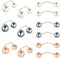 12 Stück Cardigan-Clips, Kleidungsbroschen, Stoffclips, Schalringe, Kleidungsperlennadeln, Perlen-Cardigan-Clips, Vintage-Cardigan-Clips, Perlenbroschen, Taillennadeln, Kopftuchnadeln