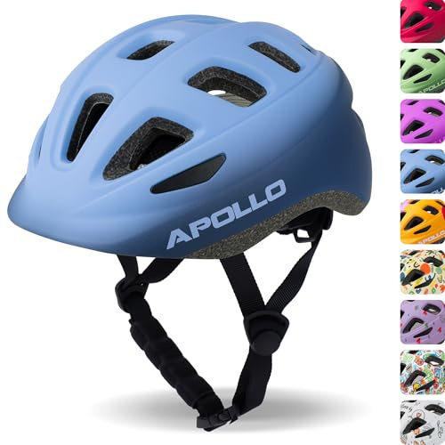 Apollo Fahrradhelm für Kinder & Jugendliche - Multisport Helm Verstellbar ab Größe 48, für Mädchen & Jungen ab 3 Jahre - für Fahrrad & Roller