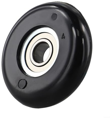 LVYXON Rudermaschinen-Sitzrad, 43 mm Durchmesser, hochfeste Kunststoff-Ersatz-Riemenscheibe mit 8 mm Innendurchmesser, Stahllager für Fitnessgeräte, Schwarz, Rudergerät, Sitzrad
