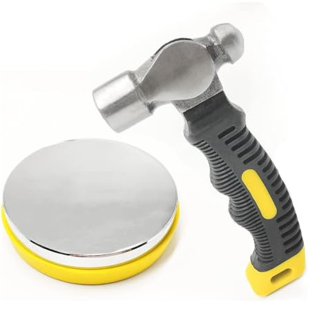 Fossthiroy Stahlbankblock und Metallstanzhammer-Set, Schmuck-Metall-Stanzwerkzeuge für Schmuckherstellung und Metallstempel