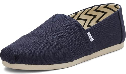 Toms Men's Alpargata Classic Slip-on Espadrille, Textile Upper, Navy Heritage Canvas, 40