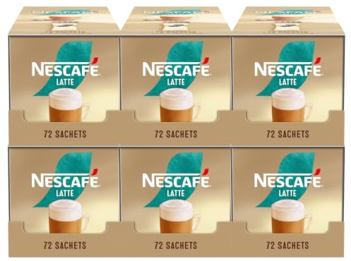 NESCAFÉ Latte x12 Instant Coffee Sachets (Pack of 6, Total 72 Sachets)