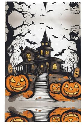 ERSDWRE Happy-Halloween-Vector Print - Toalla de limpieza de cocina, trapos de cocina superabsorbentes de secado rápido