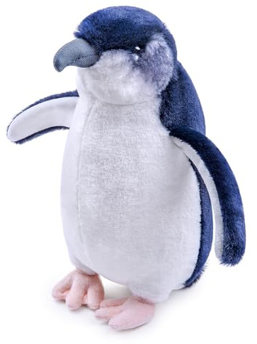 RLOMUTE 10.6 Zoll Pinguin Kuscheltier Kleiner Blauer Pinguin Plüschtier Meerestiere realistisches Tierspielzeugkissen kuscheliges Begleiter Schlafzimmer Heimdekoration Sammlergeschenk für Kinder