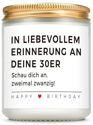 Giftasy 40 Geburtstag Frauen - Duftkerze mit Spruch, 40 Geburtstag Männer, Geschenk 40 Geburtstag Frau, Geschenk 40 Geburtstag Mann, Deko 40. Geburtstag Frauen