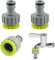 Wasserhahn Adapter,Gartenschlauchanschluss Adapter,Gartenschlauch für Gardena Hahnverbinder,1/2 Zoll 3/4 Zoll 2-in-1 Kunststoff Schlauchanschluss Set für Wasserhahn Schlauch Gewinde Anschluss (3)