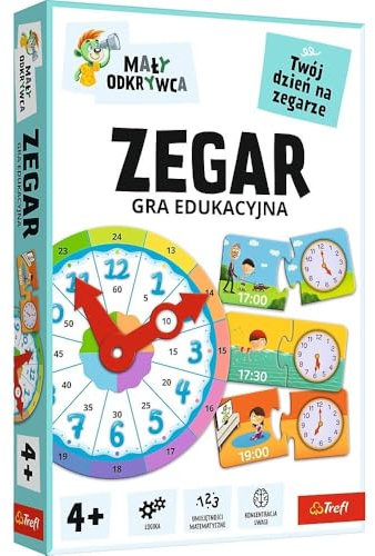 Trefl Uhr - Kleiner Entdecker Lernspiel für Kinder ab 4 Jahren