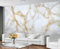 GIVLWF White Gold Marble Wallpaper, Nordic Marble Bedroom Wallpaper Murals, Stone Texture Wall Paper for Living Room, Not Self Adhesive Wall Paper, Watercolor White Large Mural & Room Decor