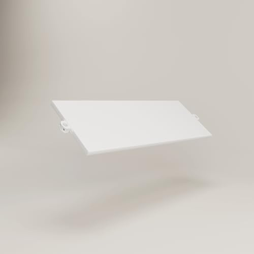 pamo Regalboden weiß inkl. Montagezubehör 91 x 30 cm | 1er Set I höhenverstellbar I stoß- & Kratzfest I für offenen Kleiderschrank Made in Germany