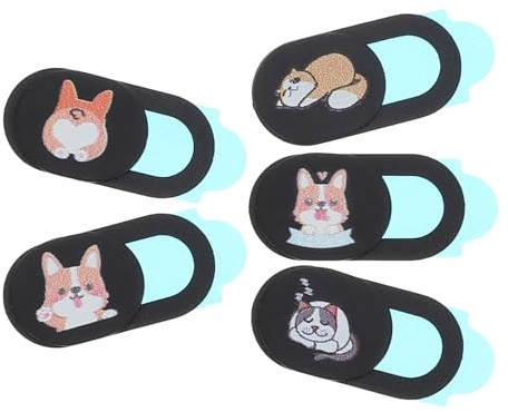 TOYZFRIENDY 5 Stück Teiliges Katzen Webcam Cover Ultra dünne Kameraabdeckung Kratzfest Praktischer Datenschutz für Laptop Smartphone Tablet Einfach zu Bedienen Leichter Schutz vor Überwachung