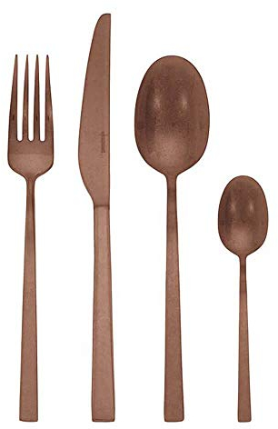 SAMBONET Servizio 24 Pz Monoblocco Linea Q Vintage Pvd Copper 52430C81