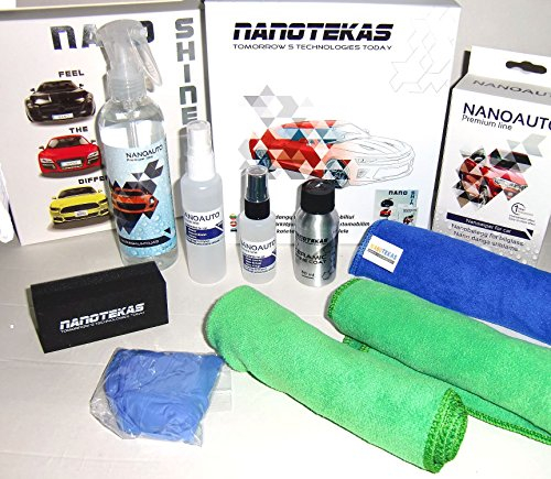 Nanotecas Keramik Coating Set - 3-teilig: Keramik Lackversiegelung, Scheibenbeschichtung, Reinigungsspray - Made in Europe