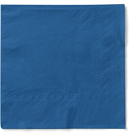 Sovie HOME Uni Tissue Servietten Blau | 33x33cm | saugstark und hochwertig | vielseitig kombinierbar | 20 Stück