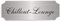 Silberfarbenes Schild CHILLOUT-LOUNGE - ca. 15 x 5 cm - selbstklebend wetterfest