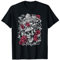 Guns N' Roses Official Flourish Skull Pink Roses T-Shirt