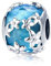  Murano Glass Bead Sterling Silver Core Charms For Pandora Charm Bracelets (Blue Glass Bead)