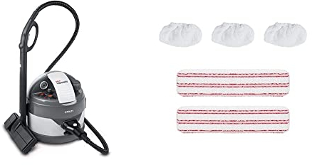 Polti PTEU0260 Vaporetto Eco Pro 3.0 Nettoyeur Vapeur, 4,5 Bar, Gris + Polti Kit 2 Serpillières + 3 Bonnettes (pour Serie PRO/Serie Classic/Forever Exclusive/Eco Pro 3000/Evolution/Edition/2085)