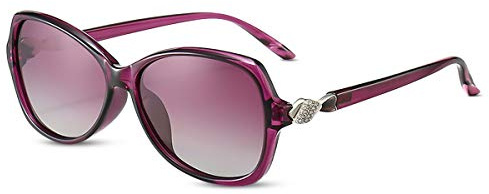 LumiSyne Occhiali Da Sole Polarizzati Donna Lenti Gradiente Moda Montatura Decorata Con Strass Protezione UV400 Stile All'Aperto Viaggio