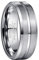 NUNCAD Silber Ring Damen Herren 8mm aus Wolframcarbid Silber Hochzeitsring für Männer Frauen Größe 62