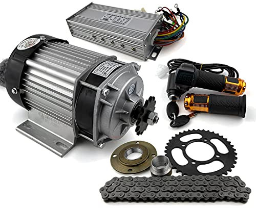 L-faster 48V 750W Elektro Dreirad Umbausatz mit 420 Kettenrad und Gasgriff mit Batterie Voltmeter