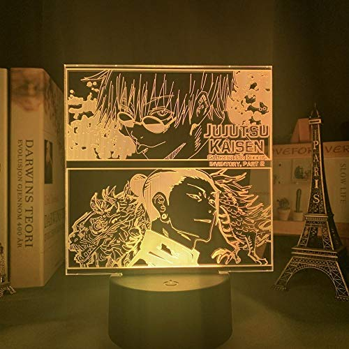 LED-Nachtlampe für Kinder Schlafzimmer Dekoration Anime Jujutsu Kaisen 3D Neonlicht Illusion Licht Umgebungslicht-101._7 Farben Keine Fernbedienung