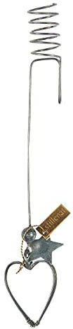 IB Laursen Kerzenhalter für dünne Kerzen Herz Kerzenständer 57129-18 Weihnachten Zink H16cm