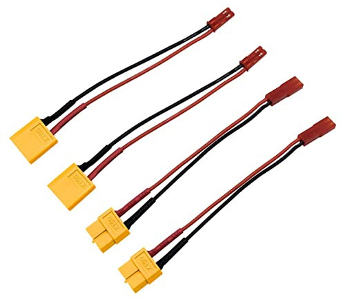 Nuofany 2 Paar JST zu XT60 Männlich Weiblich Lipo Akku Stecker Adapter für RC FPV Racing Drone Multicopter Quadcopter Gimbal Aerial Kamera RC Cars Phantom