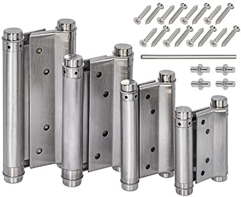 1 paire de charnières en acier inoxydable 125 mm,Porte battante,Porte de jardin,Porte de salon,Charnières de porte,Charnières de porte battante,Double charnière