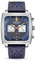 MEGIR 2182 Montre analogique à quartz pour homme avec chronographe et bracelet en cuir Bleu, bleu, Chronographe, mouvement à quartz