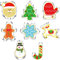 BELSVOR Juego de 8 Moldes Galletas Navidad, Moldes para galletas de acero inoxidable, Cortador galletas para decoración de galletas/pasteles/galletas/pastelería, Moldes Galletas Navidad de 8 formas